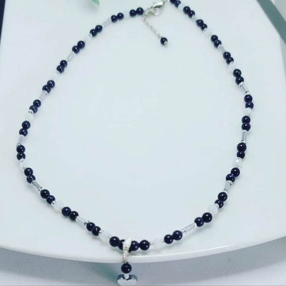 Blue Goldstone necklace - Picture 3 of 4